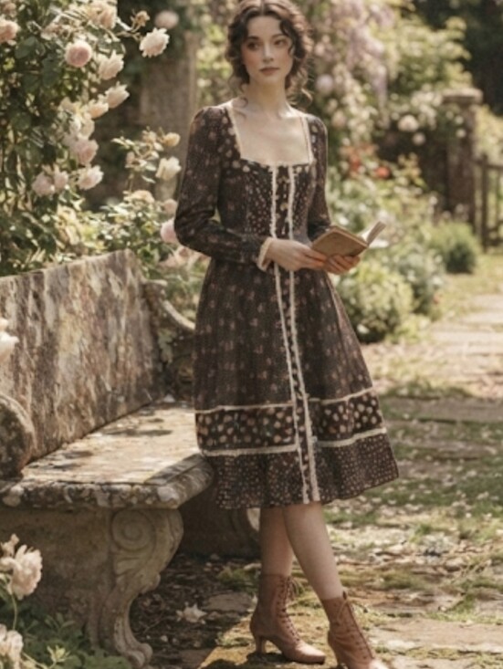 Gunne Sax Dresses & Skirts - Gunne SAX floral‎ Maxi Dress Prairie  Roses Vtg Rare Find Size XS